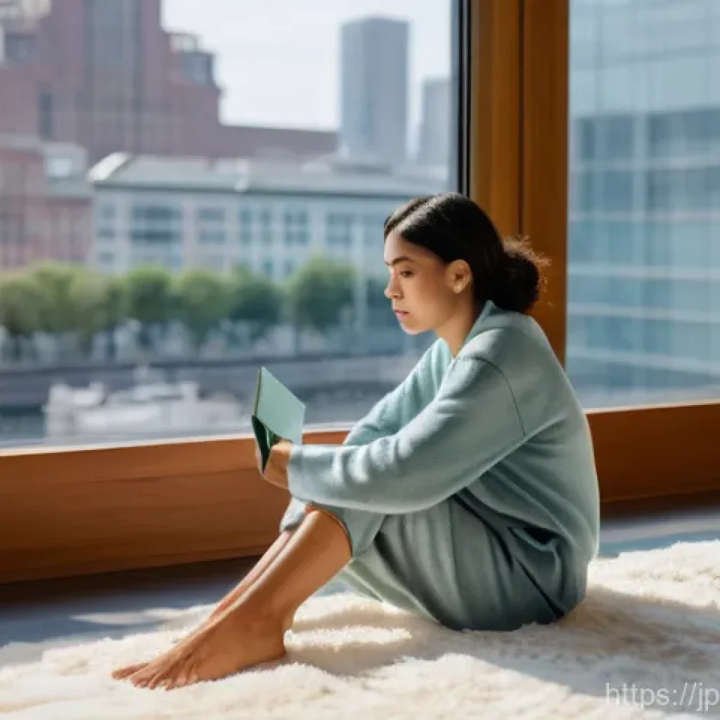 나만의 목표 달성 계획 작성하기 - **Prompt 1: Self-Reflection and Goal Discovery**
    "A serene and thoughtful woman in her late 20s ...