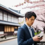 삶의 목적을 찾아가는 과정 속에서의 배움 - A serene Japanese urban morning scene featuring a young professional man pausing on a quiet street l...